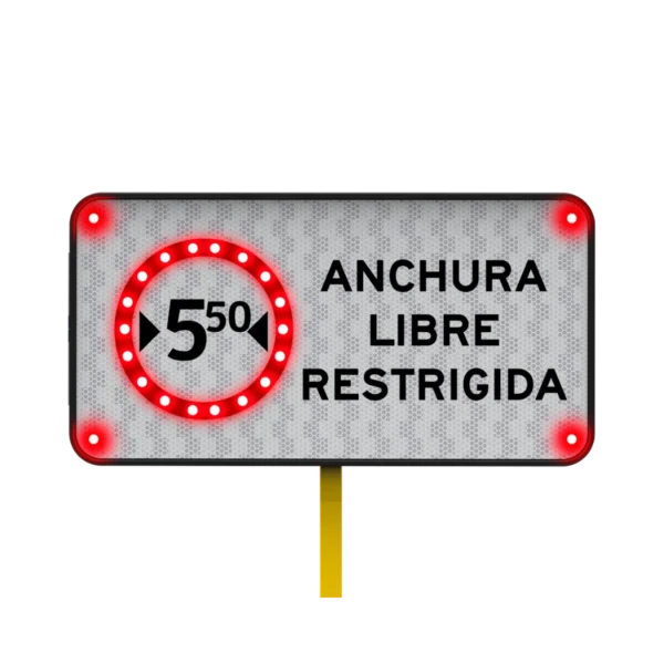 Señal SR-16 Anchura libre restringida Solar 122x61 cm
