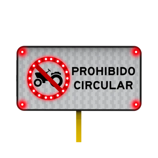 Señal SR-29 Prohibido el tránsito de maquinaria agrícola Solar 122x61 cm