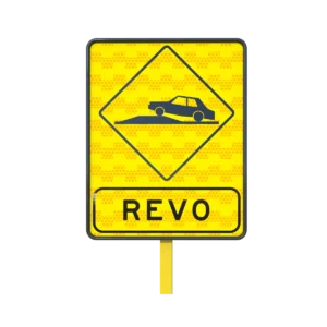 Señal de tránsito reductor de velocidad REVO