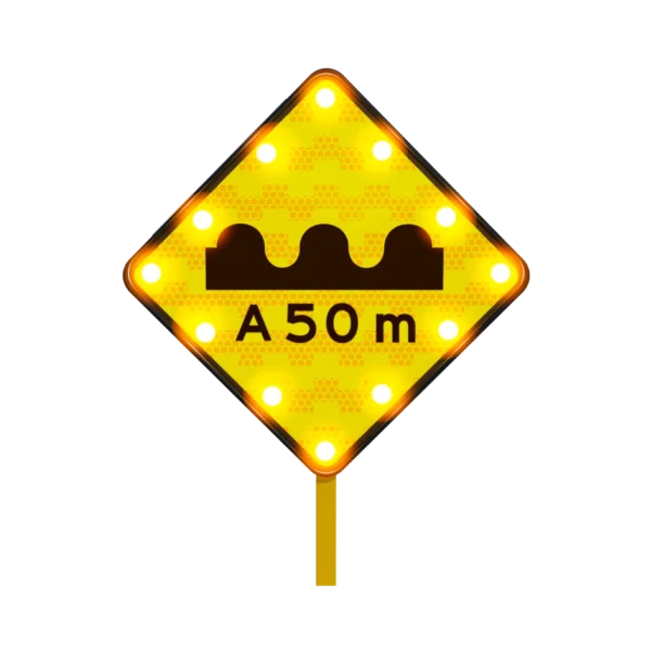 Señal de tránsito reductor de velocidad Solar 71x71 cm