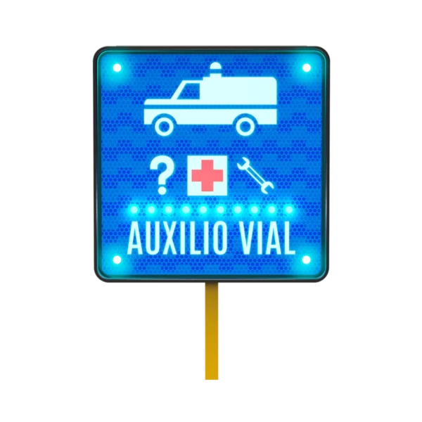 Auxilio Vial Solar 68x68 cm