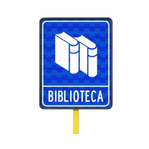 Señal Biblioteca Letrero