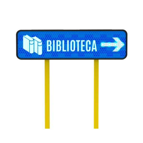 Biblioteca Letrero Solar 122x30 cm