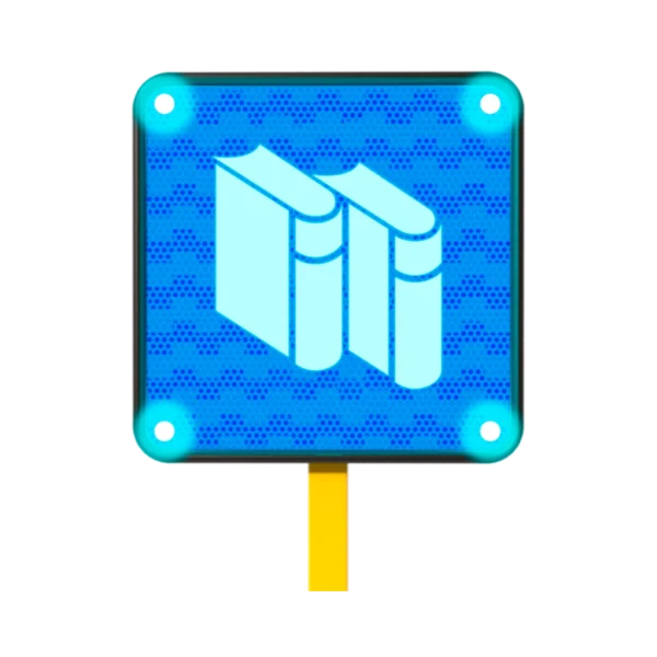 Señal de Biblioteca Letrero Solar 45x45 cm