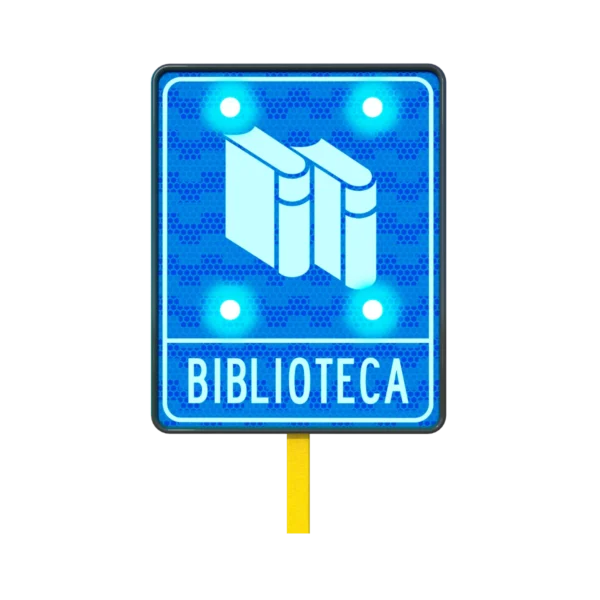 Señal Biblioteca Letrero