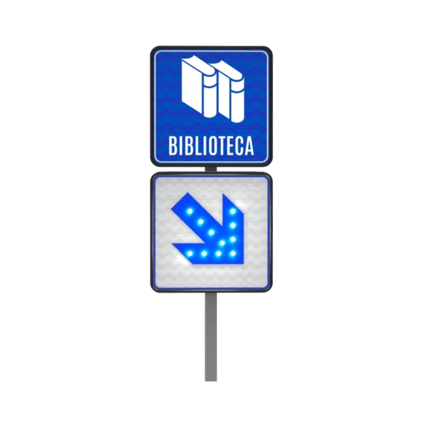 Biblioteca Letrero Solar 61x61 cm