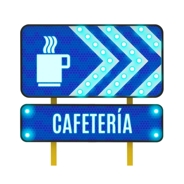Letreros de Cafeterias Solar 122x61 y 122x30 cm