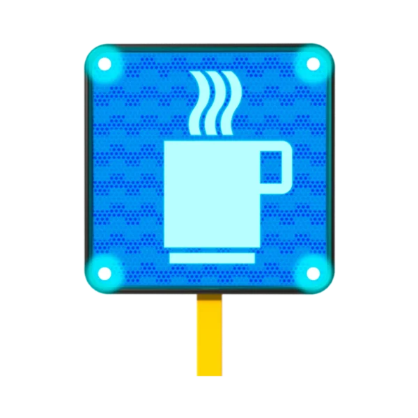 Señal Letreros de Cafeterías Solar 45x45 cm
