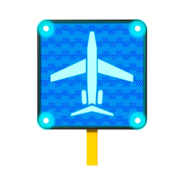 Señal de Aeropuerto Solar 45x45 cm