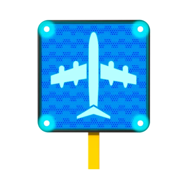 Señal Informativa Aeropuerto Solar 45x45 cm