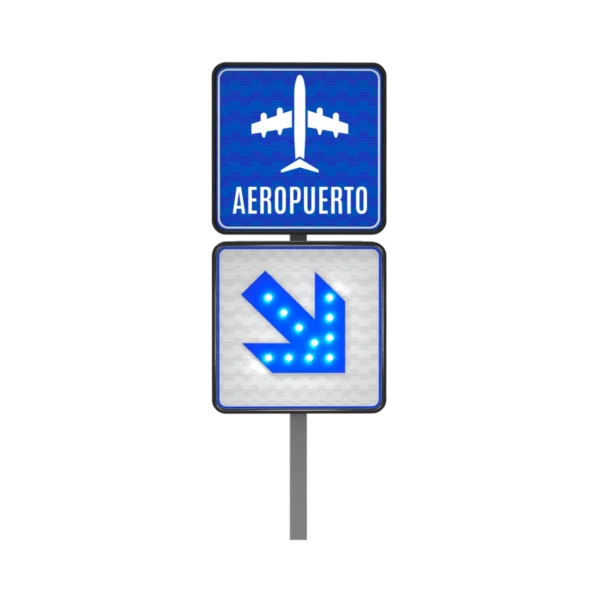 Señal Informativa Aeropuerto Solar 61x61 cm