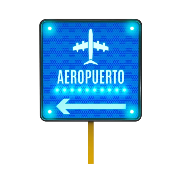 Señal Informativa Aeropuerto Solar 68x68 cm