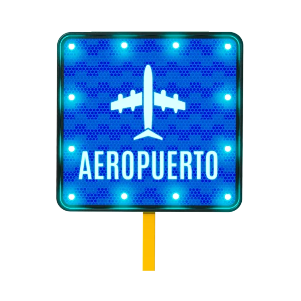 Señal Informativa Aeropuerto Solar 71x71 cm