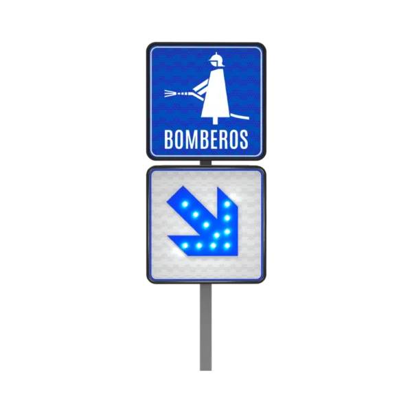 Señalamiento de Bomberos Solar 61x61 cm
