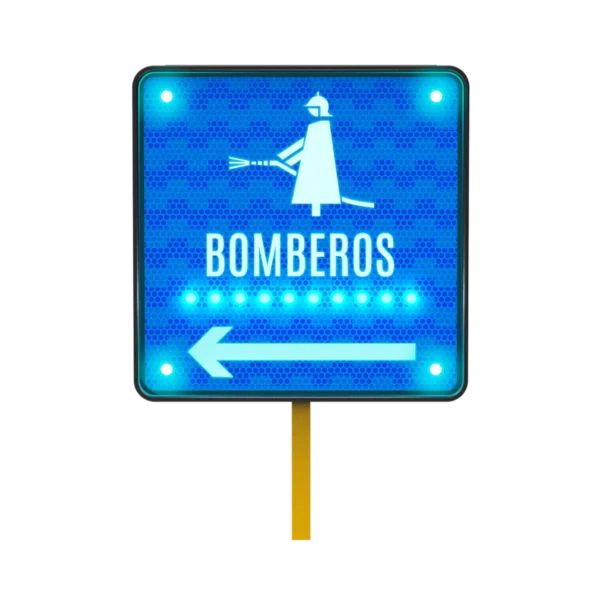 Señalamiento de Bomberos Solar 68x68 cm