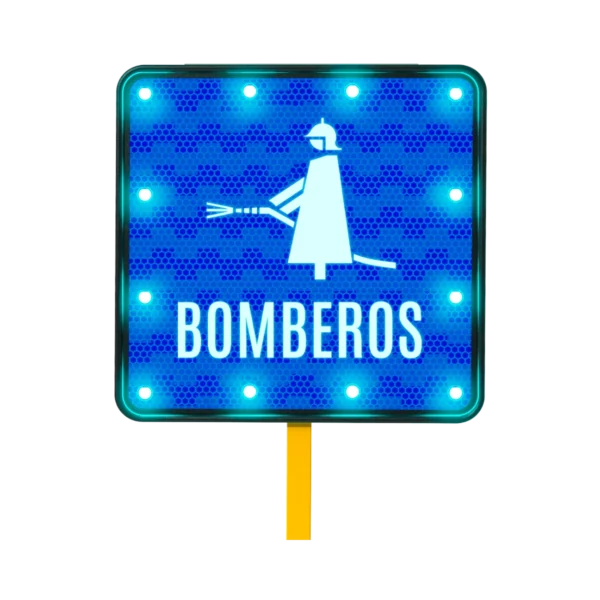 Señalamiento de Bomberos Solar 71x71 cm