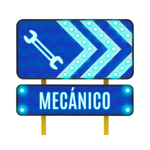 Señal de Mecánico Solar 122x61 y 122x30 cm