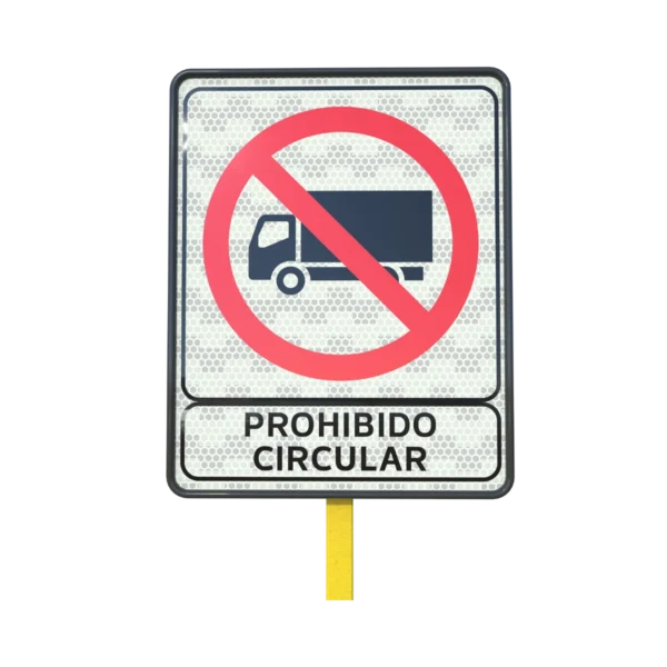 Señal Circulación Prohibida de Vehículos de Carga