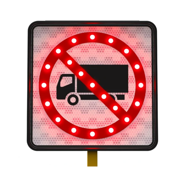 Circulación Prohibida de Vehículos de Carga Solar 61x61 cm