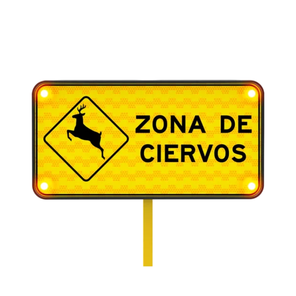 Cruce de Animales Señal Solar 122x61 cm