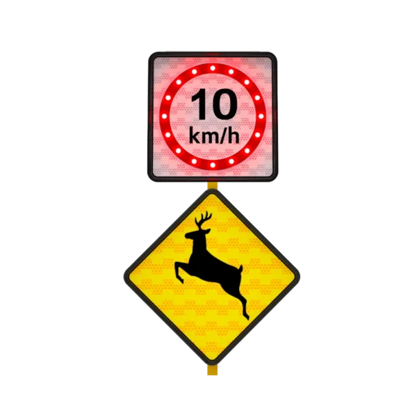 Cruce de Animales Señal Solar 61x61 cm