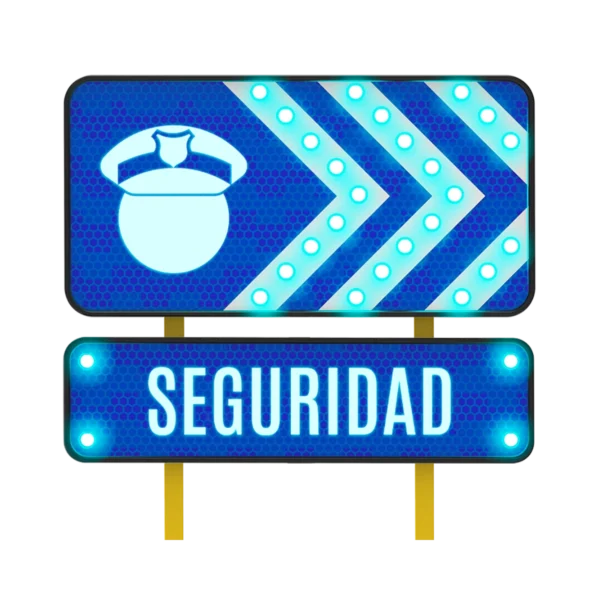 Letrero de Policia Solar 122x61 y 122x30 cm