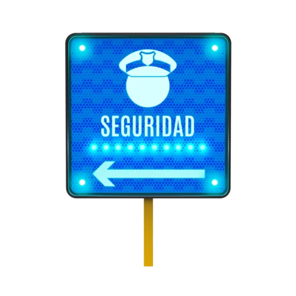 Letrero de Policia Solar 68x68 cm