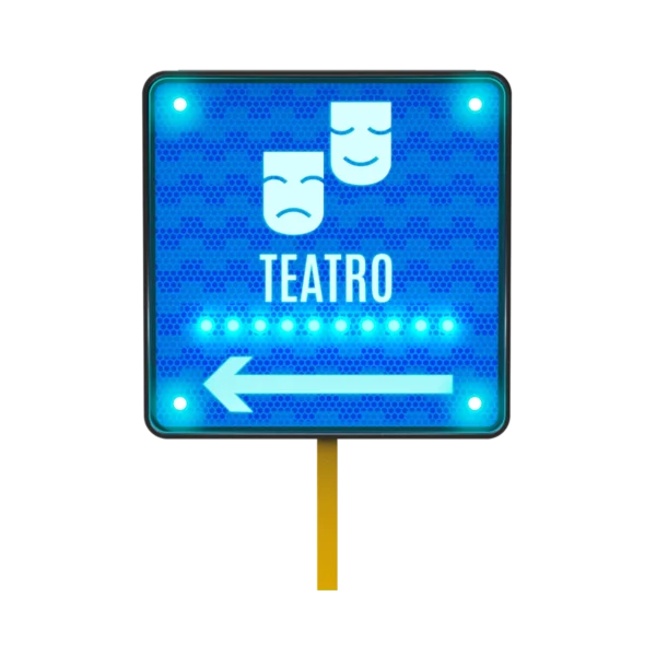 Letrero de Teatro Solar 68x68 cm