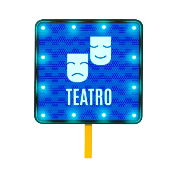 Letrero de Teatro Solar 71x71 cm