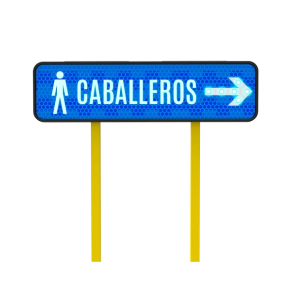 Letreros para Baños de Caballeros Solar 122x30 cm