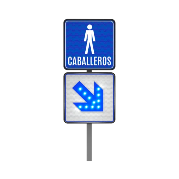 Letreros para Baños de Caballeros Solar 61x61 cm