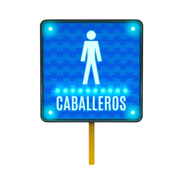 Letreros para Baños de Caballeros Solar 68x68 cm