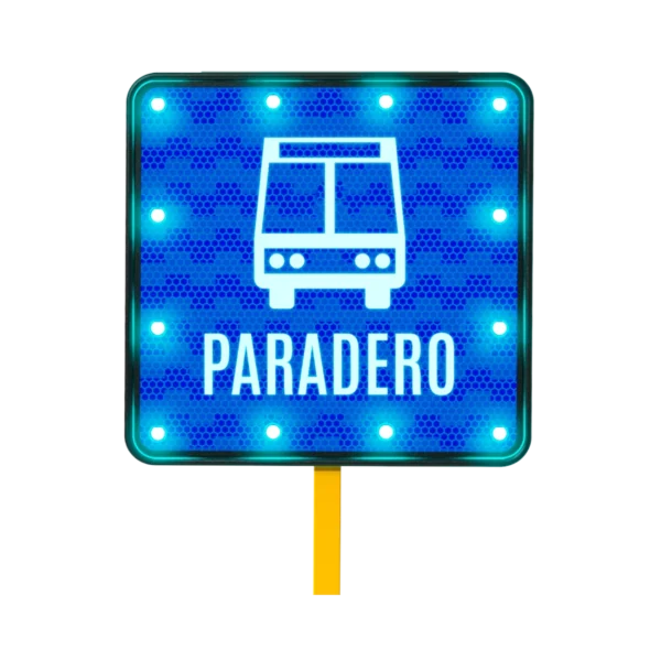 Paradero Señal Solar 71x71 cm