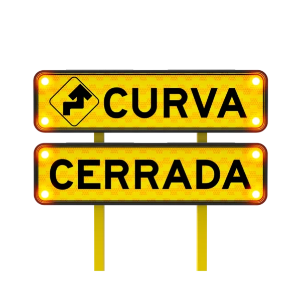 Señal de Curva Cerrada Solar 122x30 cm