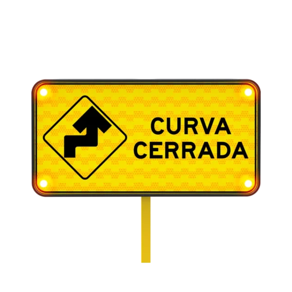 Señal de Curva Cerrada Solar 122x61 cm
