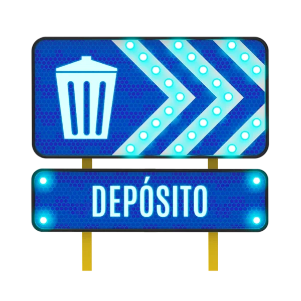 Señal de Depósito de Basura SIS-7 Solar 122x61 y 122x30 cm