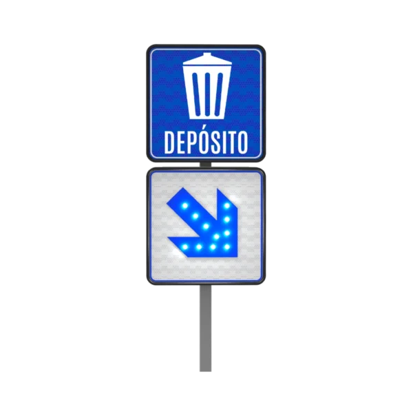 Señal de Depósito de Basura SIS-7 Solar 61x61 cm
