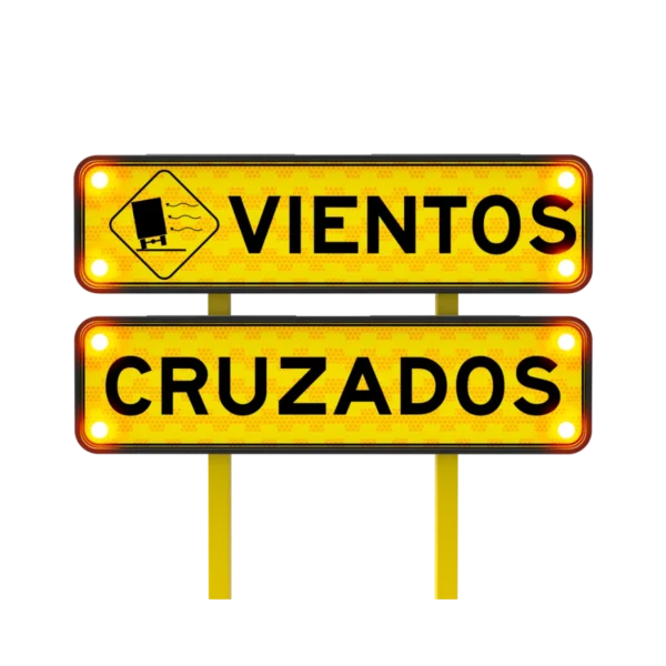 Señal de Disminuir la Velocidad Solar 122x30 cm