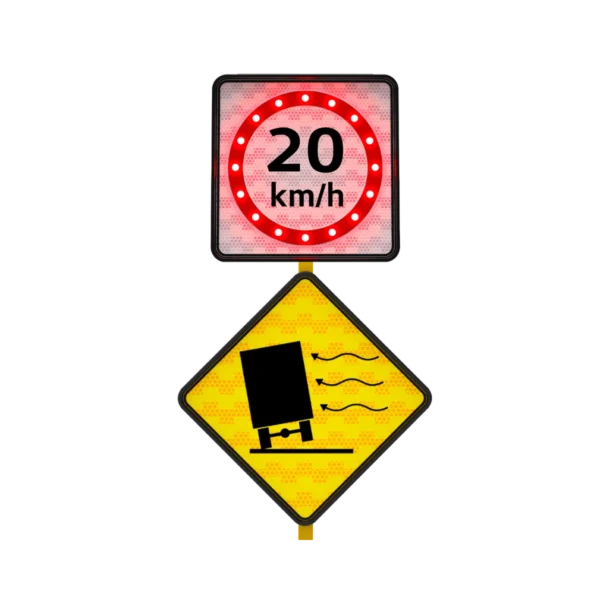Señal de Disminuir la Velocidad Solar 61x61 cm