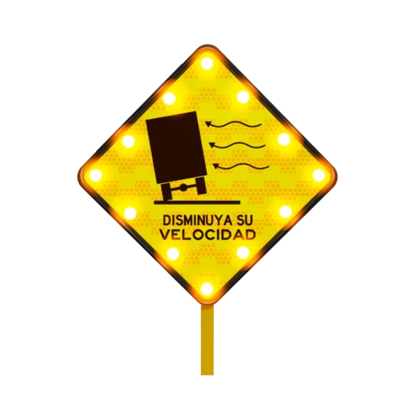Señal de Disminuir la Velocidad Solar 71x71 cm