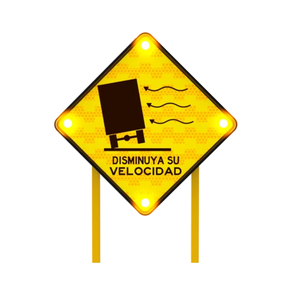 Señal de Disminuir la Velocidad Solar 86x86 cm
