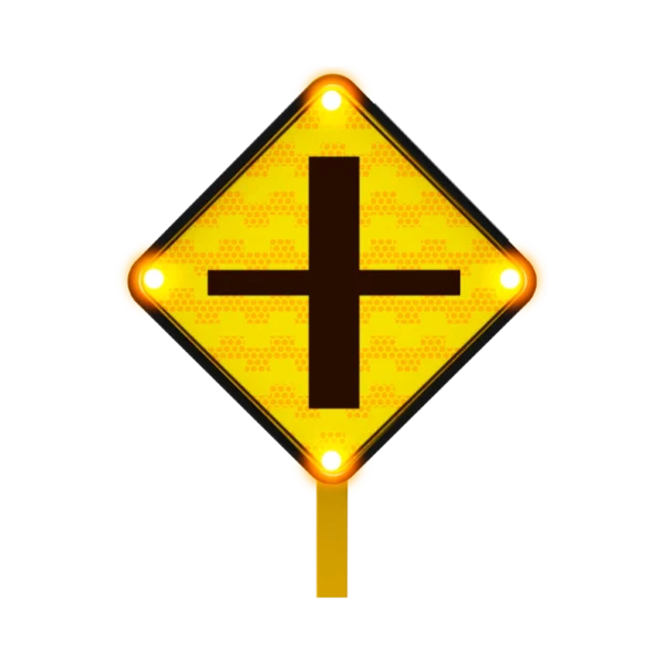 Señal de Intersección Solar 45x45 cm