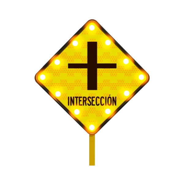 Señal de Intersección Solar 71x71 cm