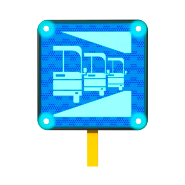 Señal de Parada de Autobús Solar 45x45 cm
