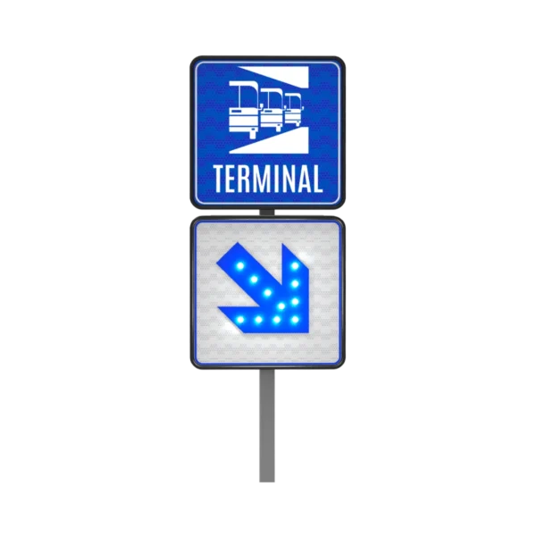 Señal de Parada de Autobús Solar 61x61 cm