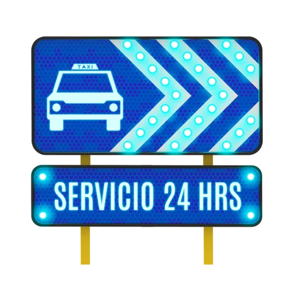 Señal de Taxi Solar 122x61 y 122x30 cm