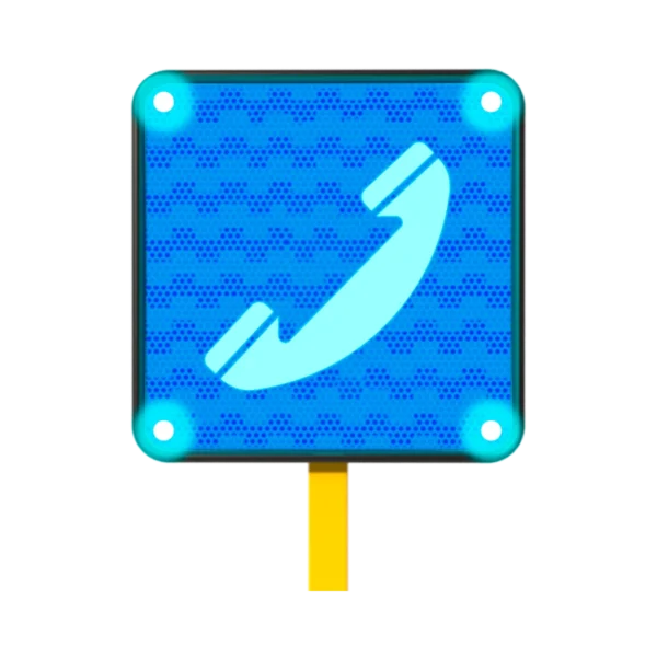 Señal de Teléfono de Emergencia Solar 45x45 cm