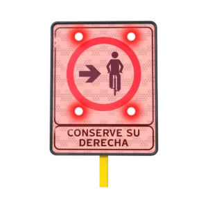 Señal de Tránsito Conserve su Derecha