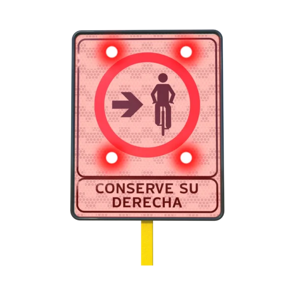 Señal de Tránsito Conserve su Derecha