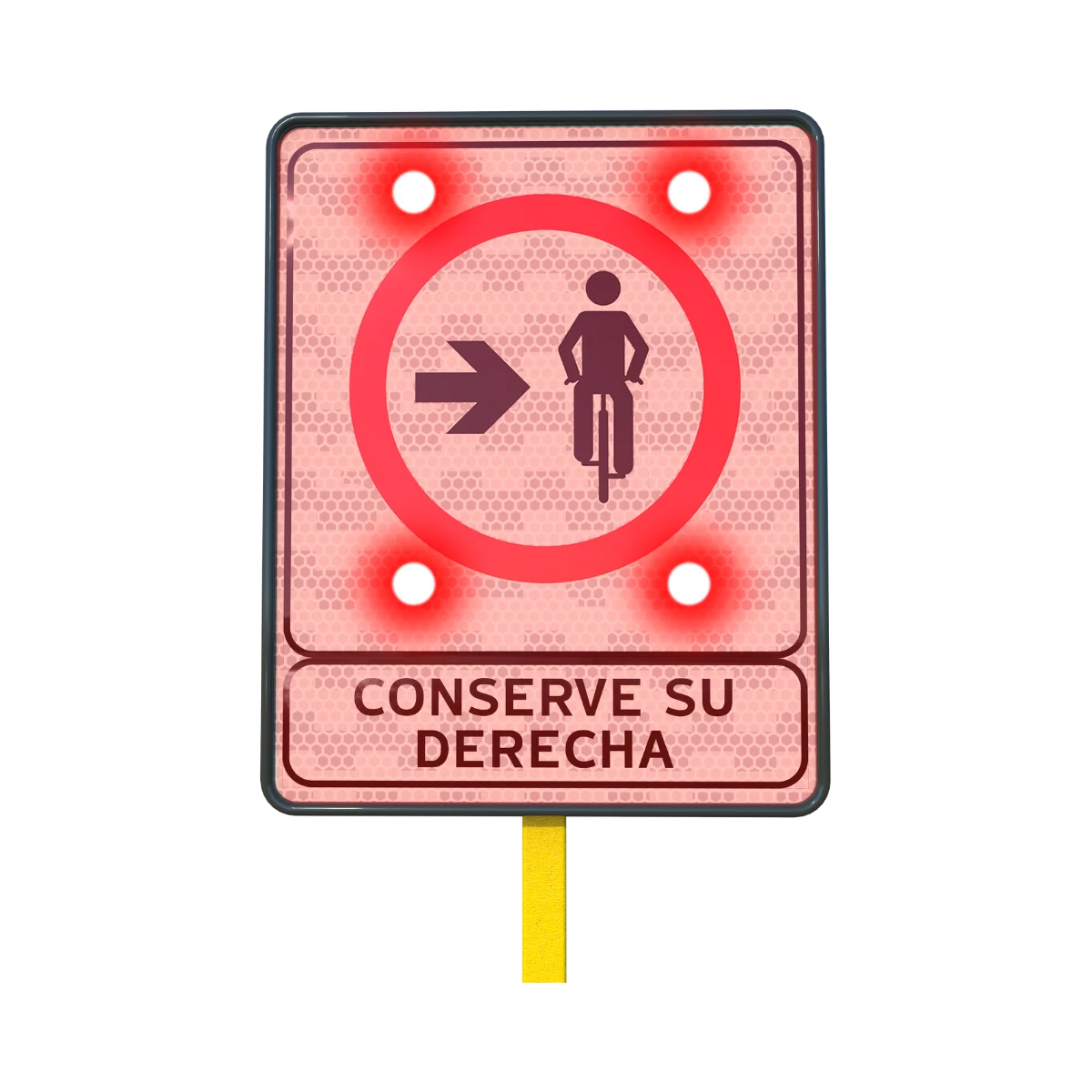 Señal de Tránsito Conserve su Derecha